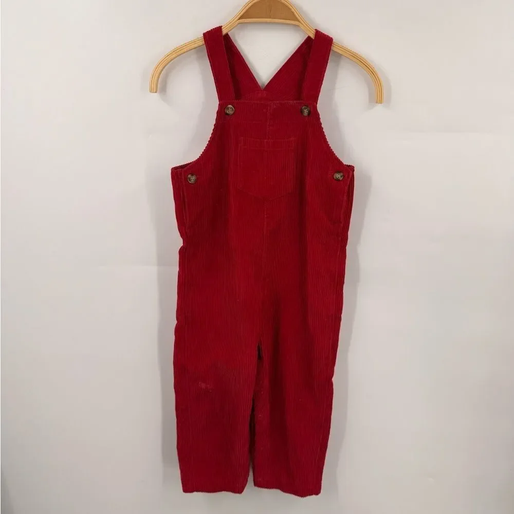 Carter’s Baby And Toddler Boy Overall Size 24 Months Red Corduroy Holiday Photo